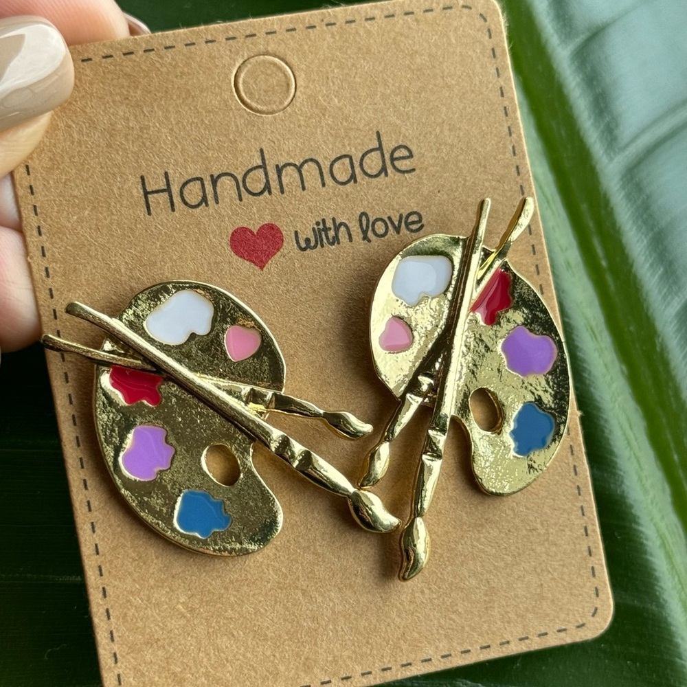 Cute earrings stud paint new